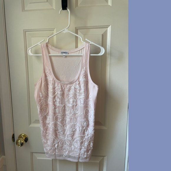 Express Pink Embellished Top - Picture 1 of 9